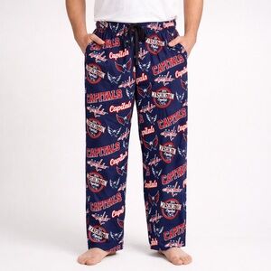 NHL Washington Capitals Logo Pajama Pants w/Pockets Men's Size Large by Foco NEW